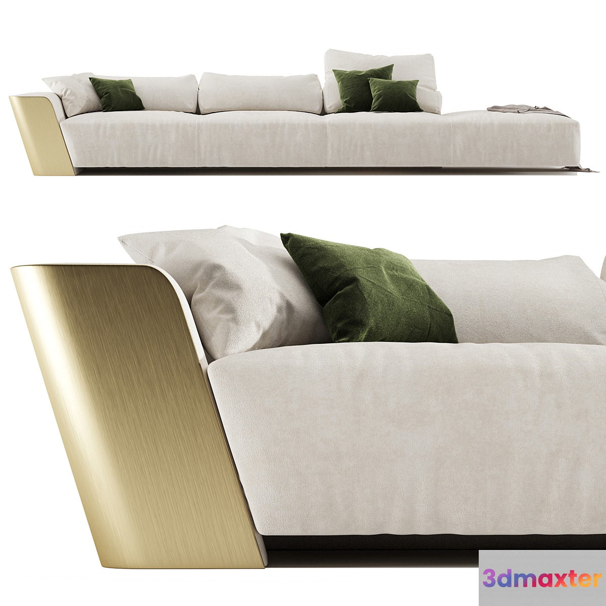 Metropol - Modular modern sofa in leather Laurameroni