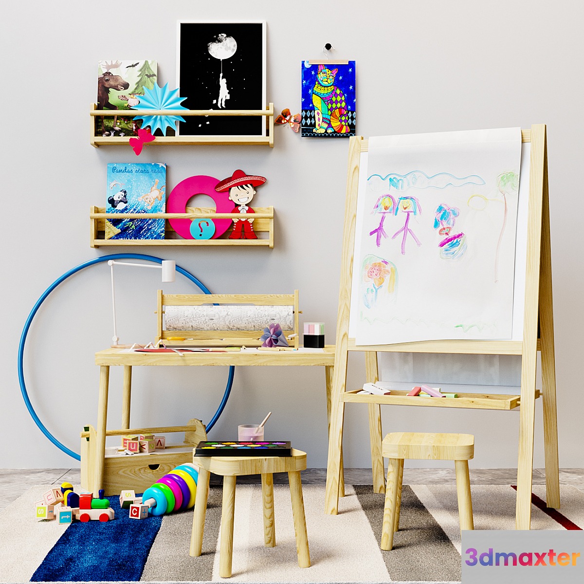 Children's decor easel Ikea - No.4 3D Max