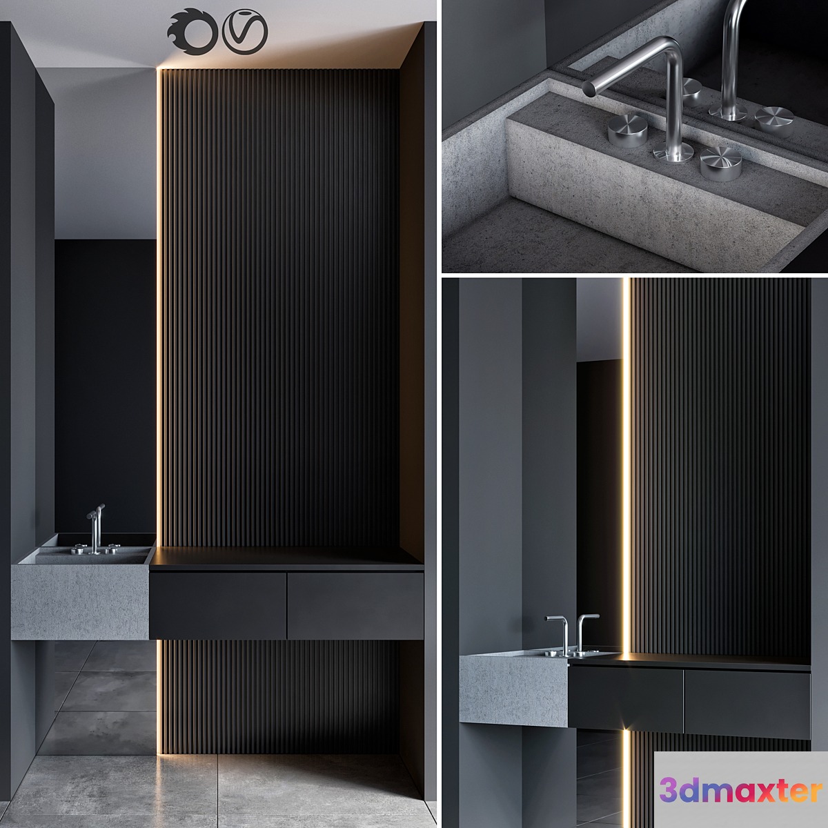 bathroom furniture 34 3D Max