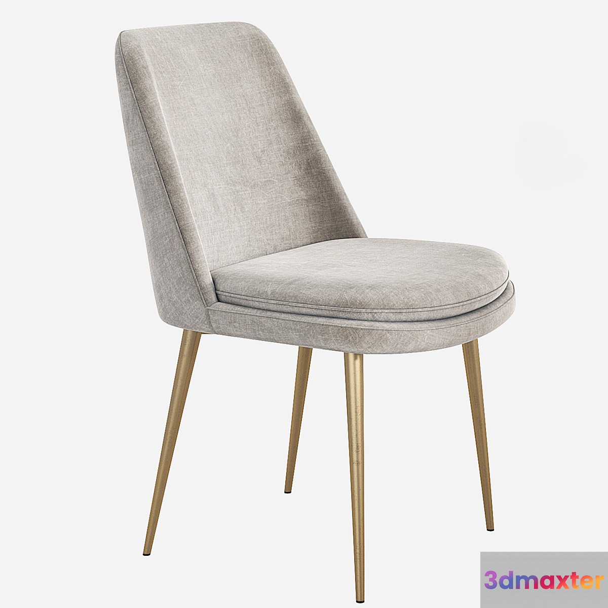 West Elm Finley Upholstered Dining Chair 3D Max
