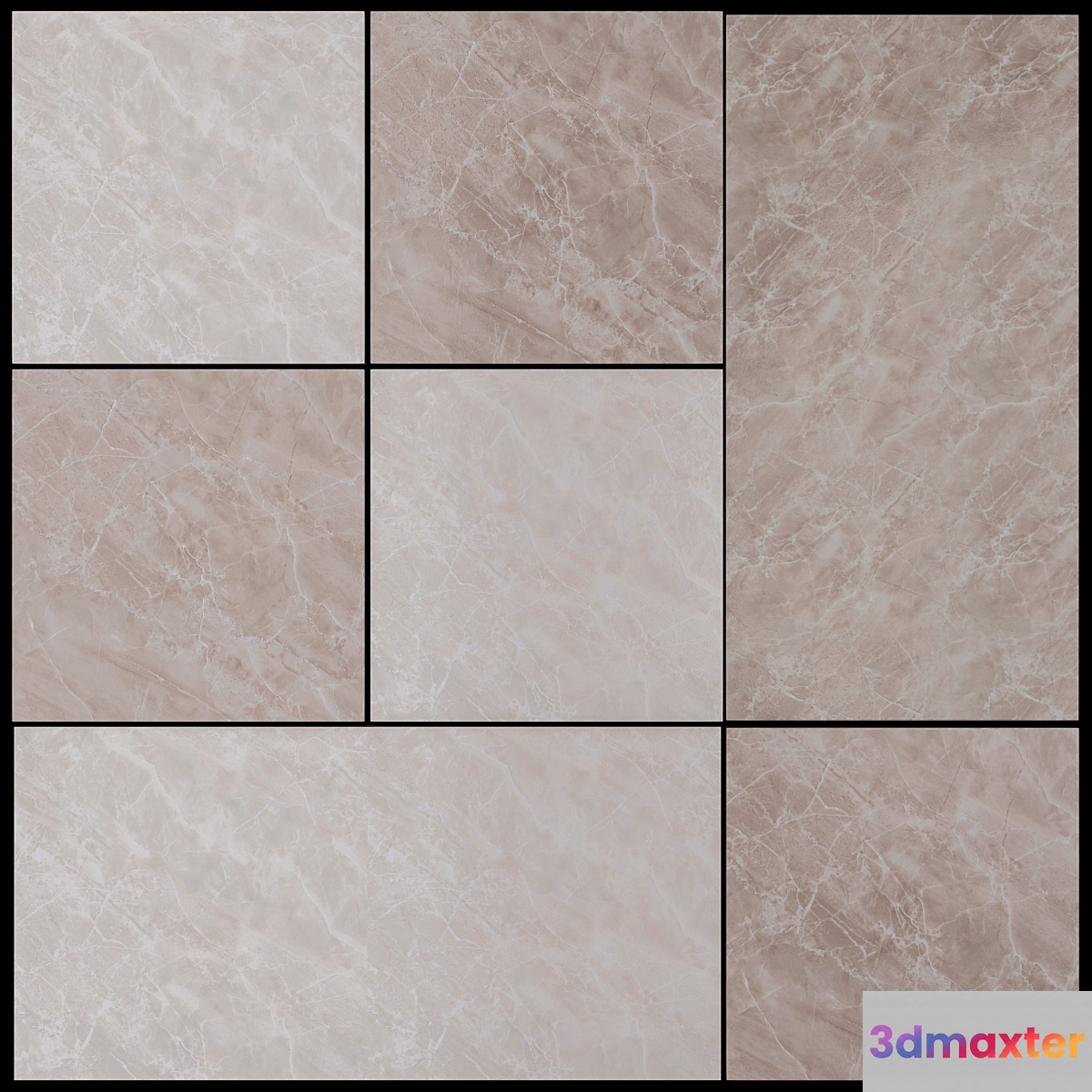 RICHMON BEIGE porcelain stoneware lapped tiles from KERAMA MARAZZI 3D Max