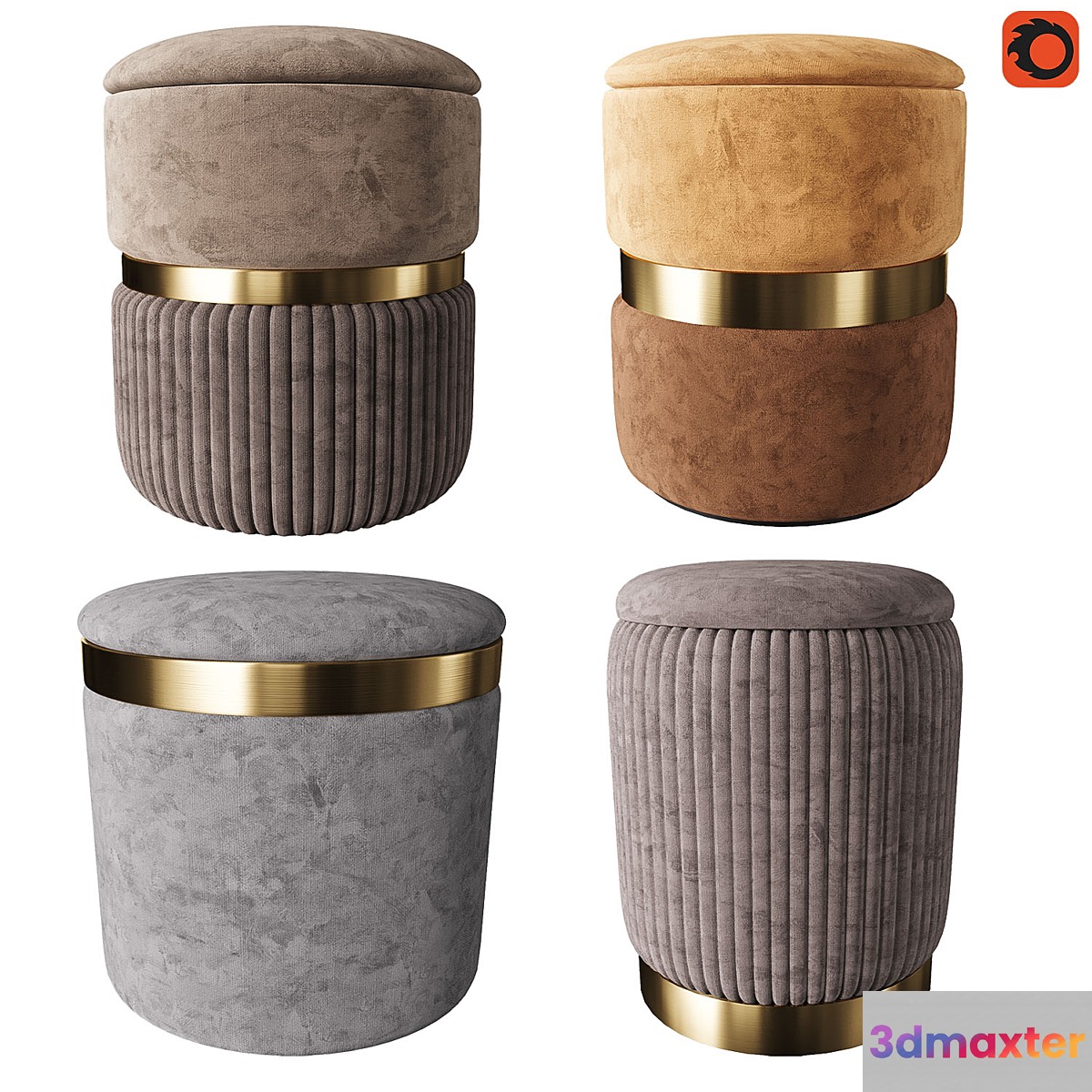 Set of modern ottomans_3 - No.3