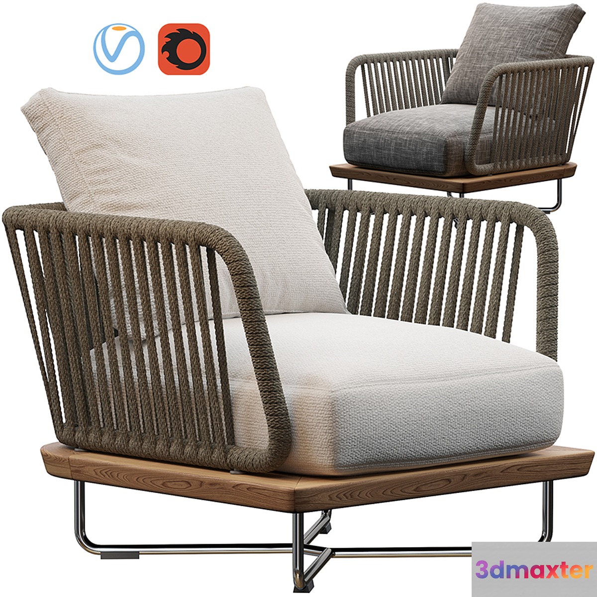Sunray armchair Minotti outdoor