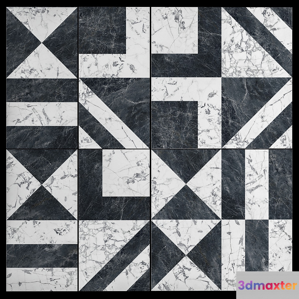 Kerama Marazzi Bianco Nero Lappated Ceramic Tiles