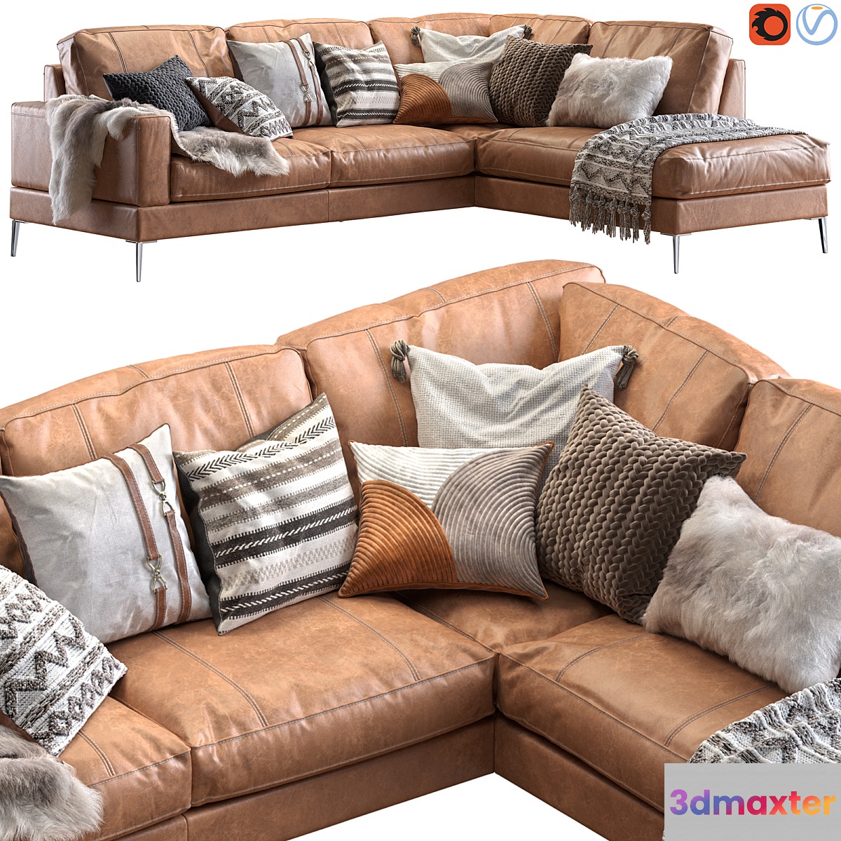 Capri sectional sofa #2 3D Max