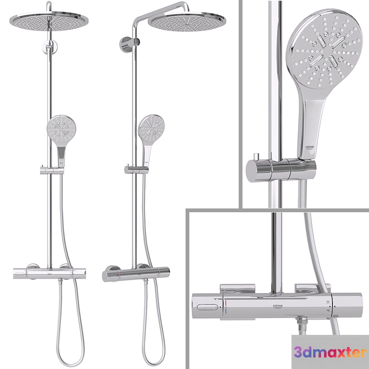 Shower system Grohe Rainshower Smartactive Cube 310_v2 3D Max