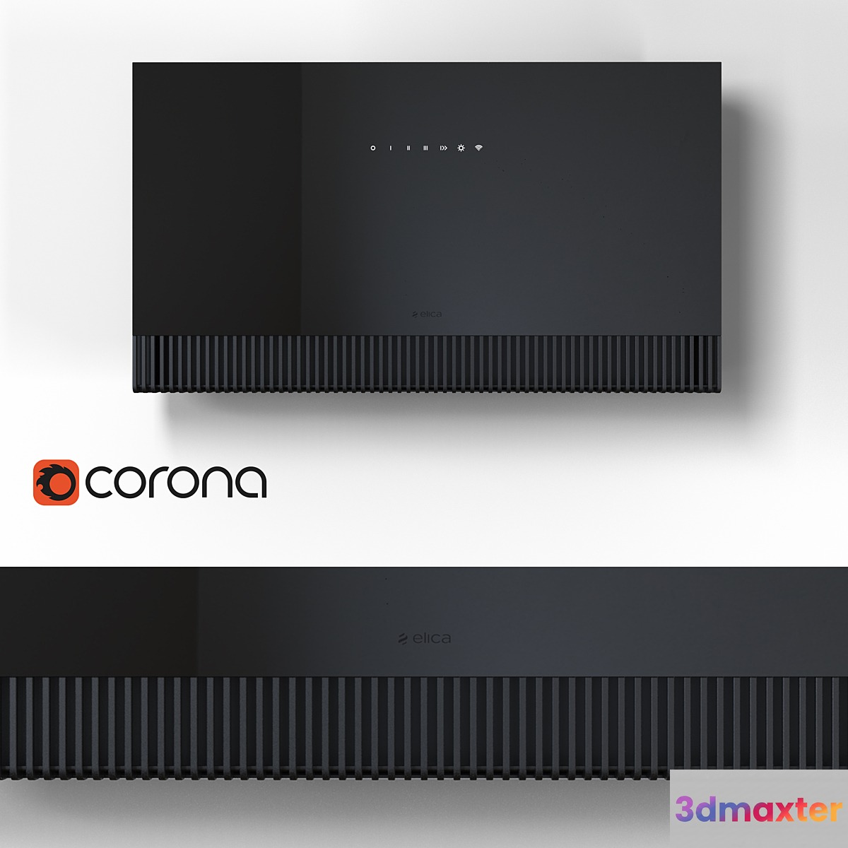 Cooker Hood Elica Super Plat 3D Max