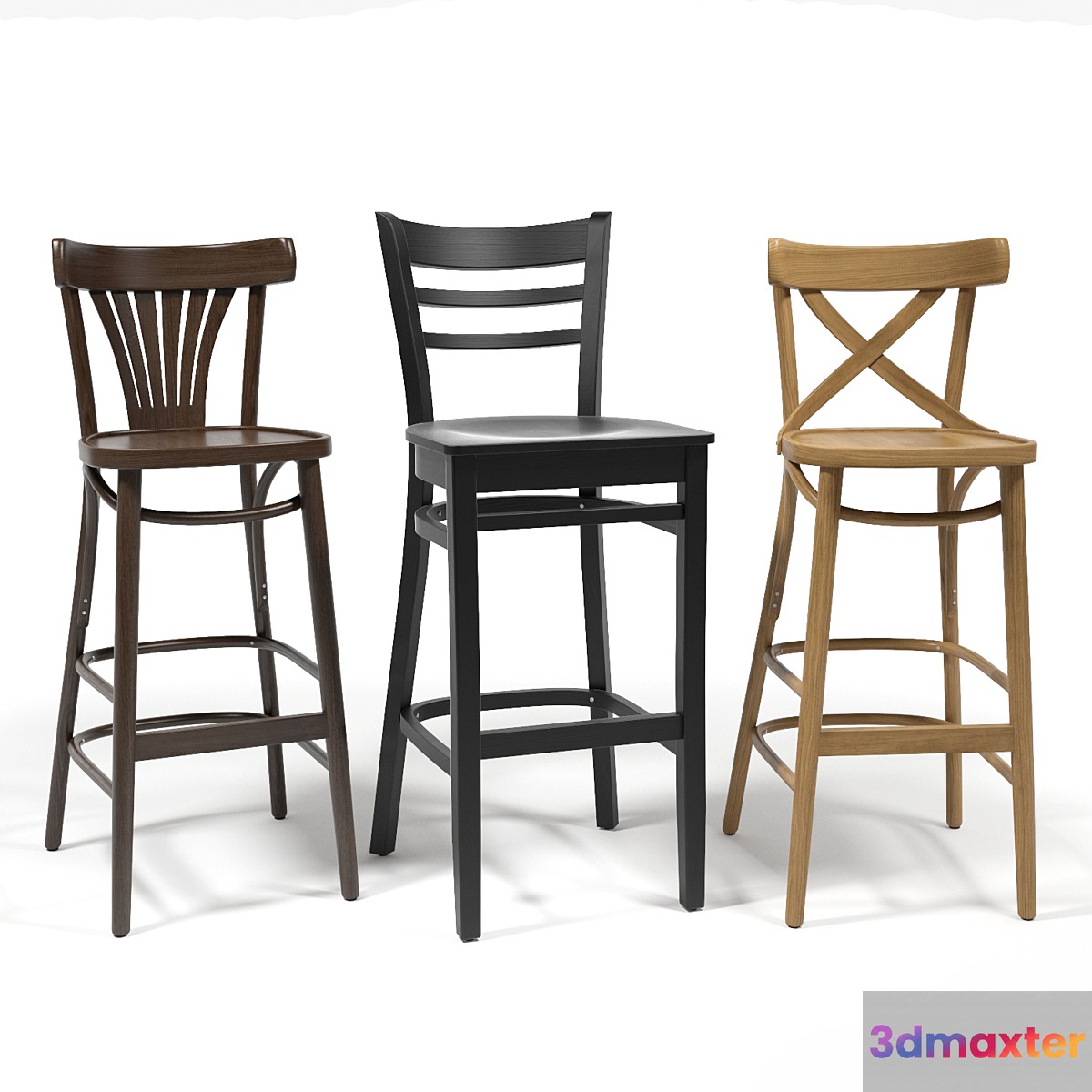 FAMEG Barstools set 3D Max