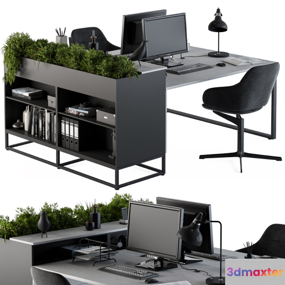 Office Furniture - employee Set 15 3D Max