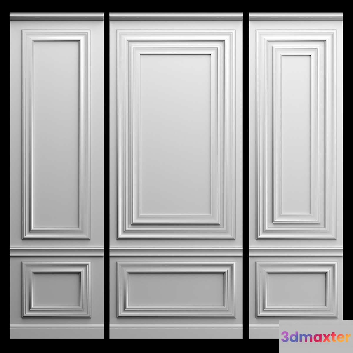 Wall panel - gypsum stucco 3D Max