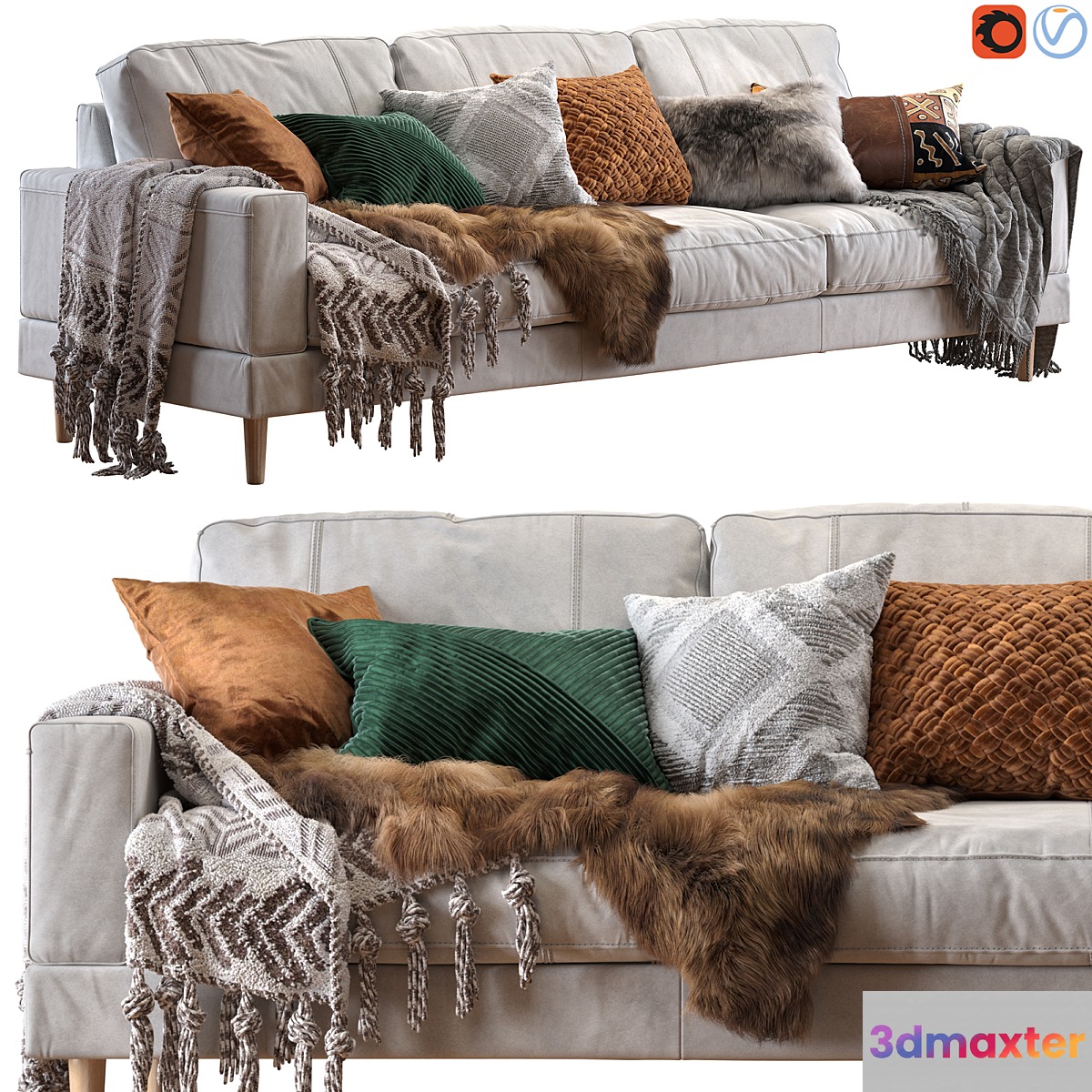Sofa Capri 258 cm #2 3D Max