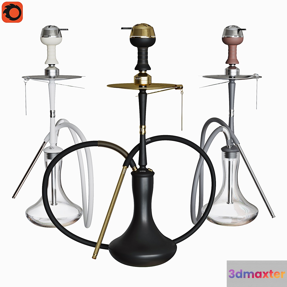 Hookah XHoob Go On 3D Max