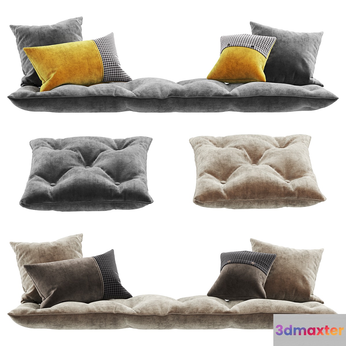 Seat pillow set 6