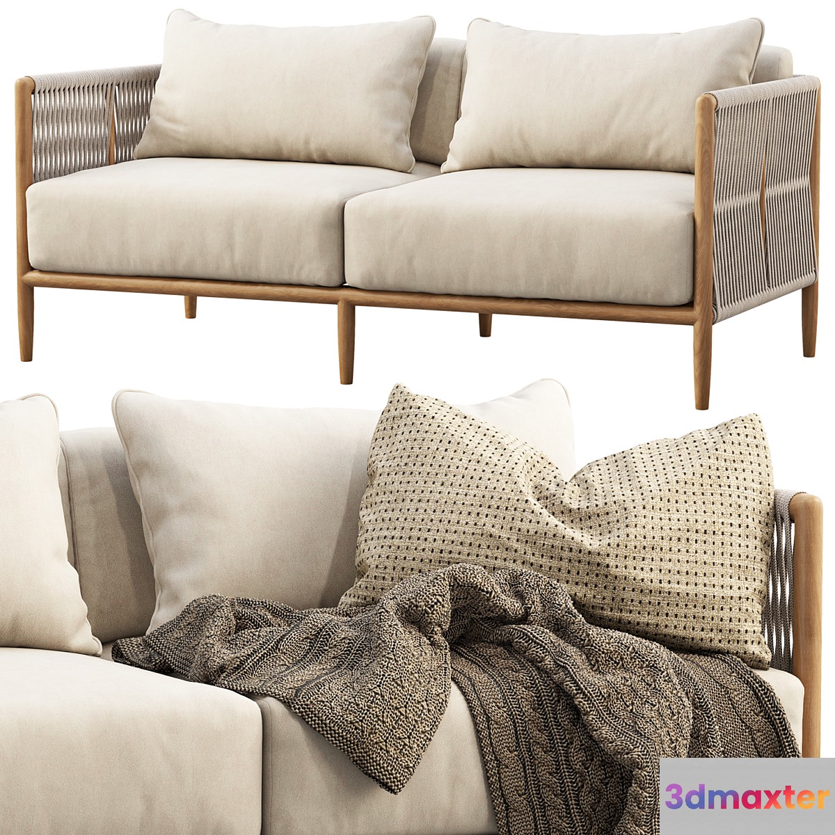 Brown Jordan Maldives Loveseat Sofa 3D Max