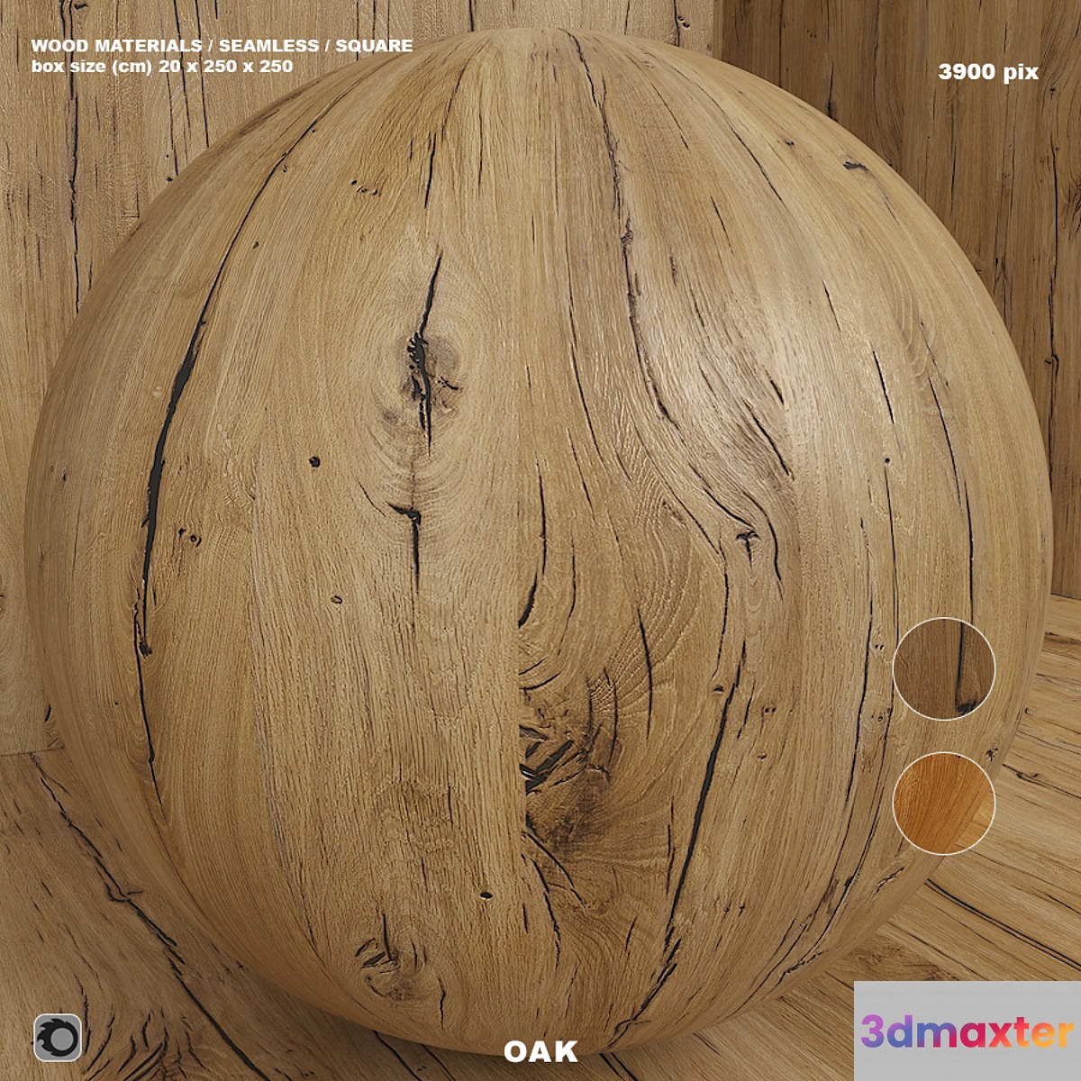 Material wood (seamless) oak - set 108 3D Max