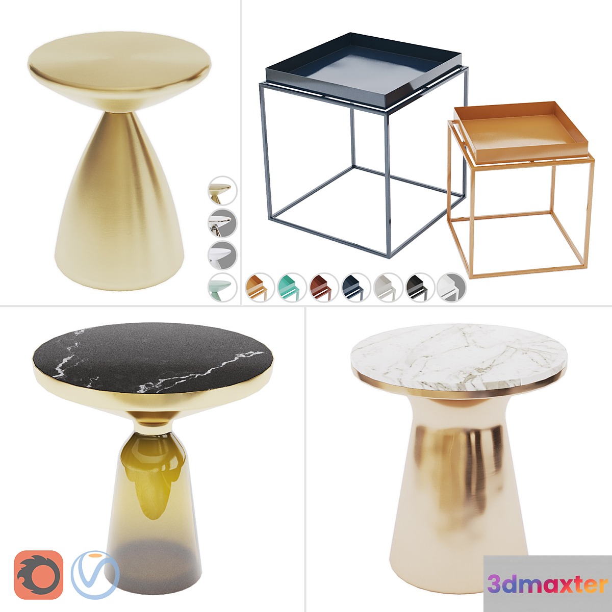 Side Tables - Vol.03 3D Max