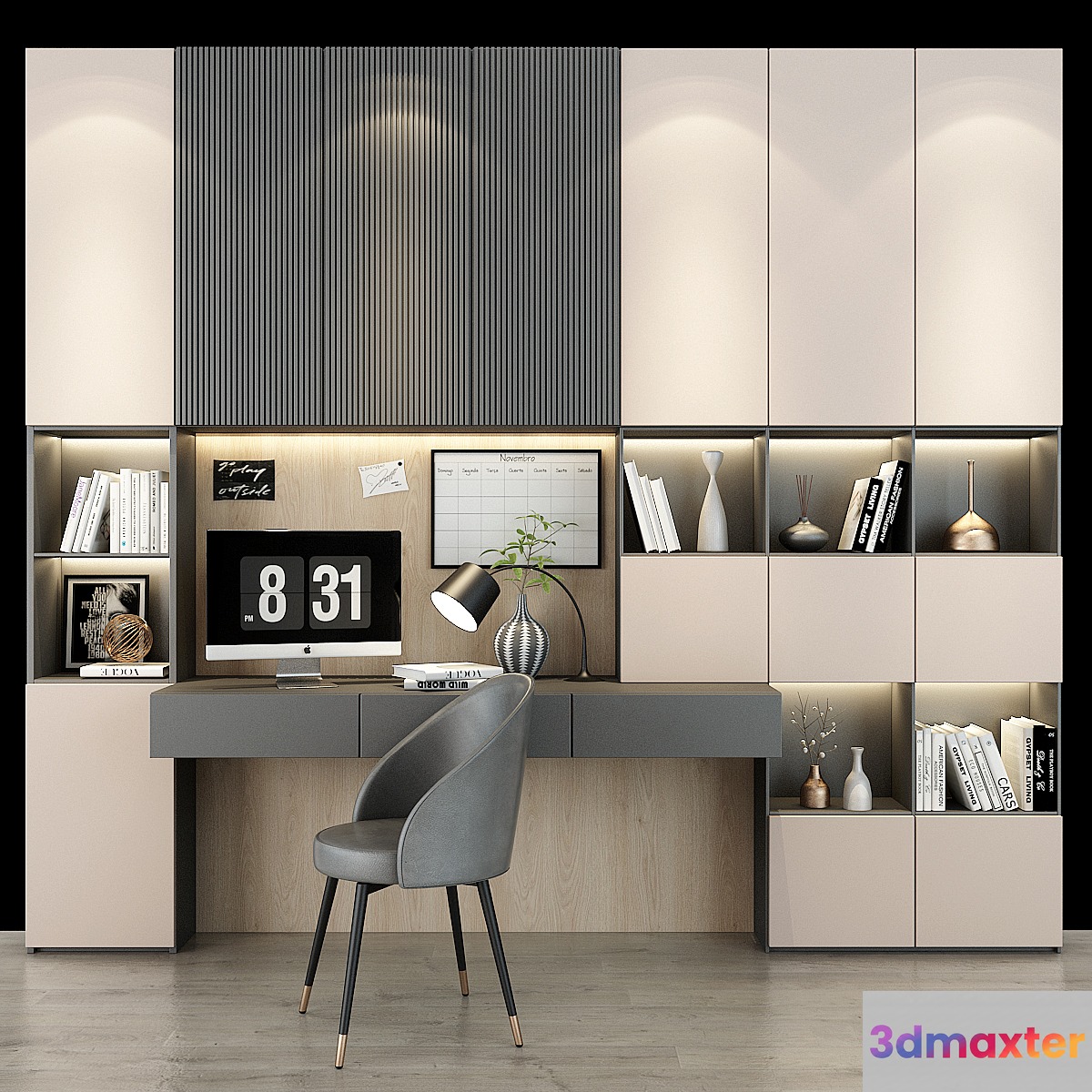 Furniture composition set 234 3D Max
