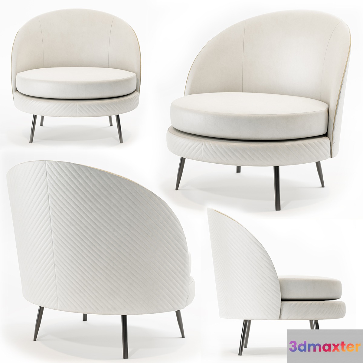 Perla armchair by Rugiano 3D Max