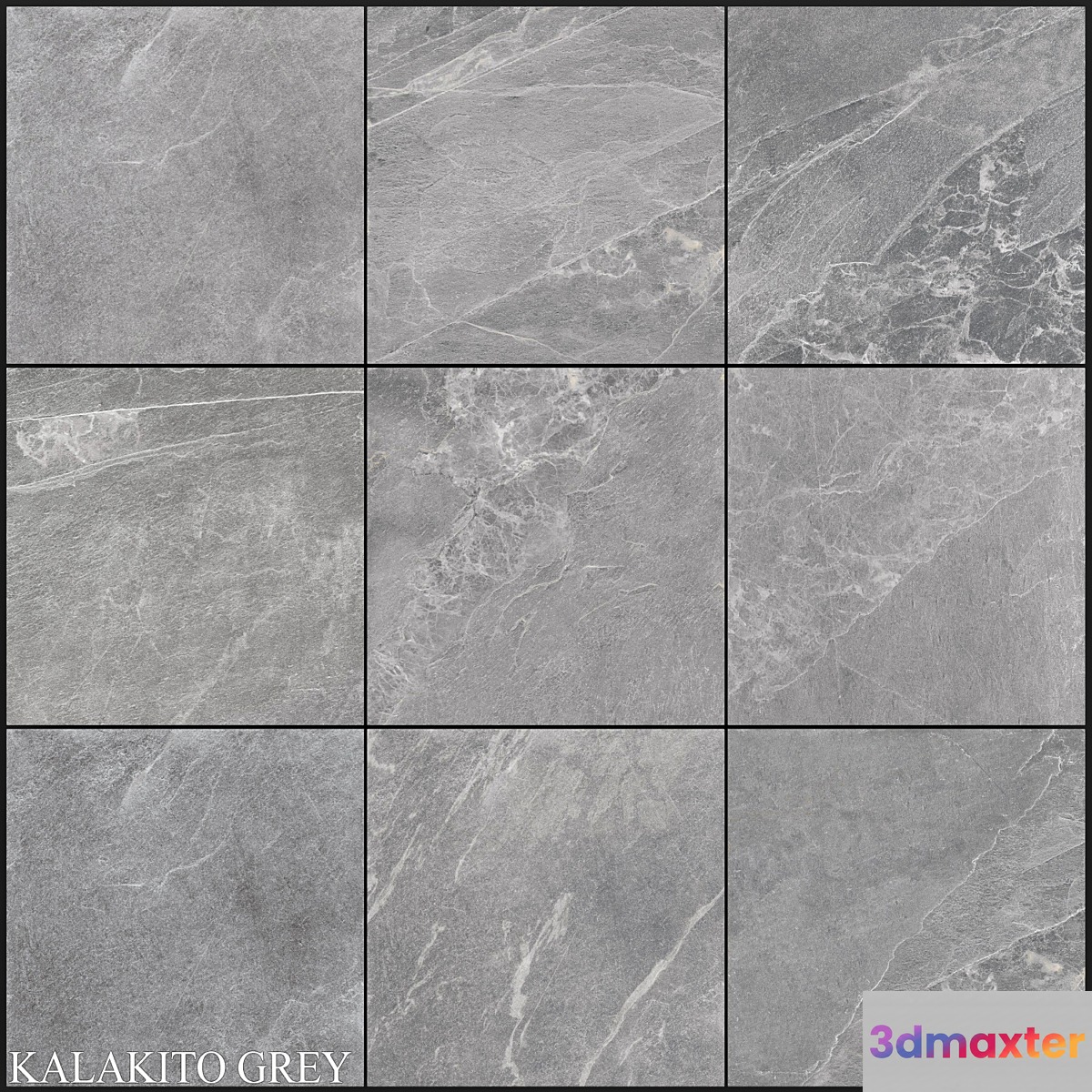 Zeus Ceramica Kalakito Grey 600x600 3D Max