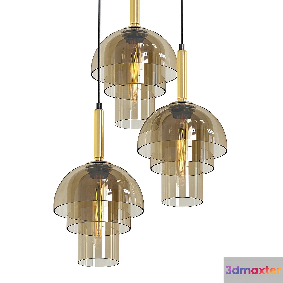 Luxury Amber Glass Pendant