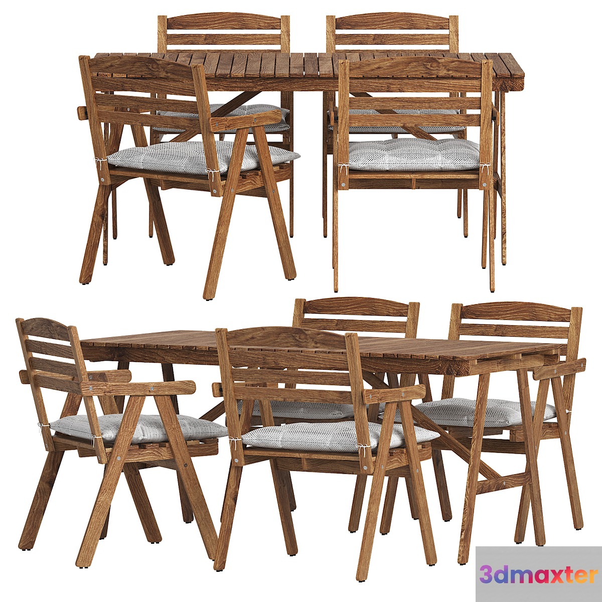 Table and Chairs Falholmen 3D Max