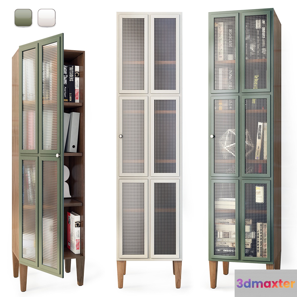 Bookcase one-door Andersen. Cabinet _ bookcase by Etg-Home 3D Max