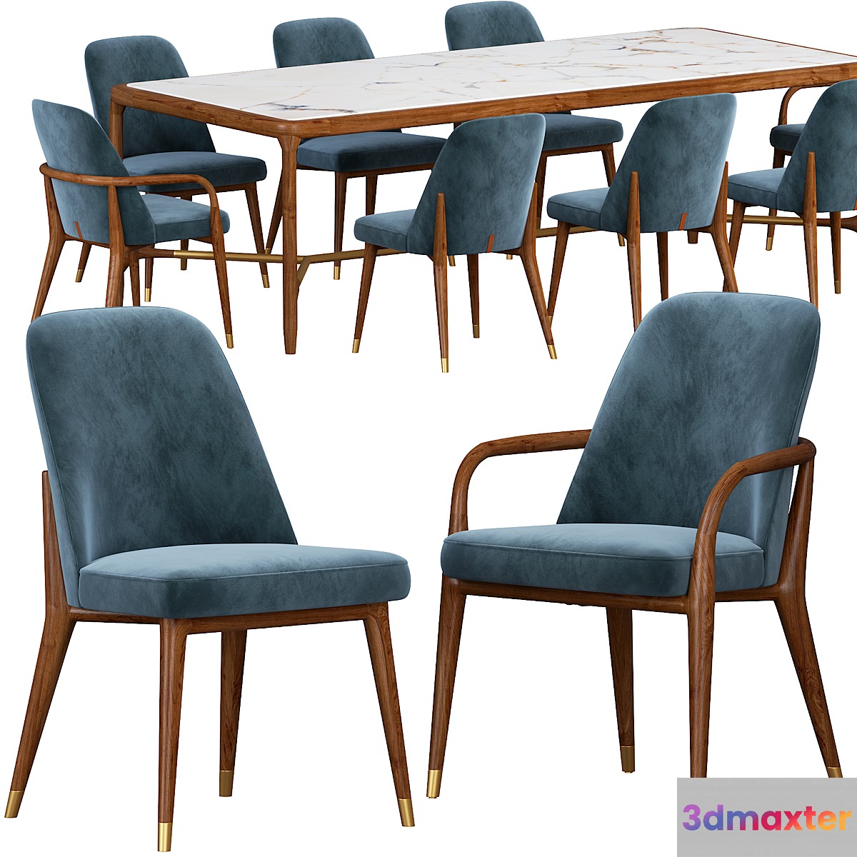 Ulivi Lise chair and ELISEE RECT table