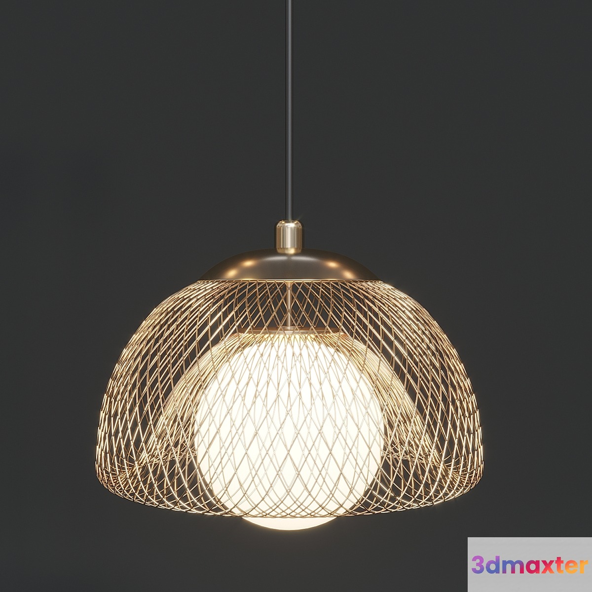 Pendant lamp made of gold mesh FLADE (Lampatron) 3D Max