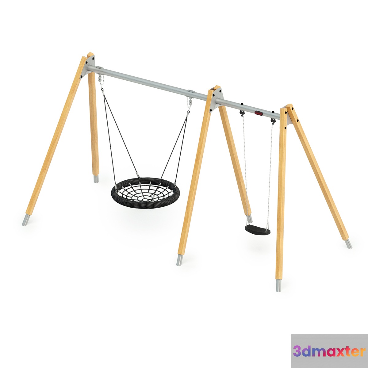 Swing 25m Solid Wood Kompan 3D Max