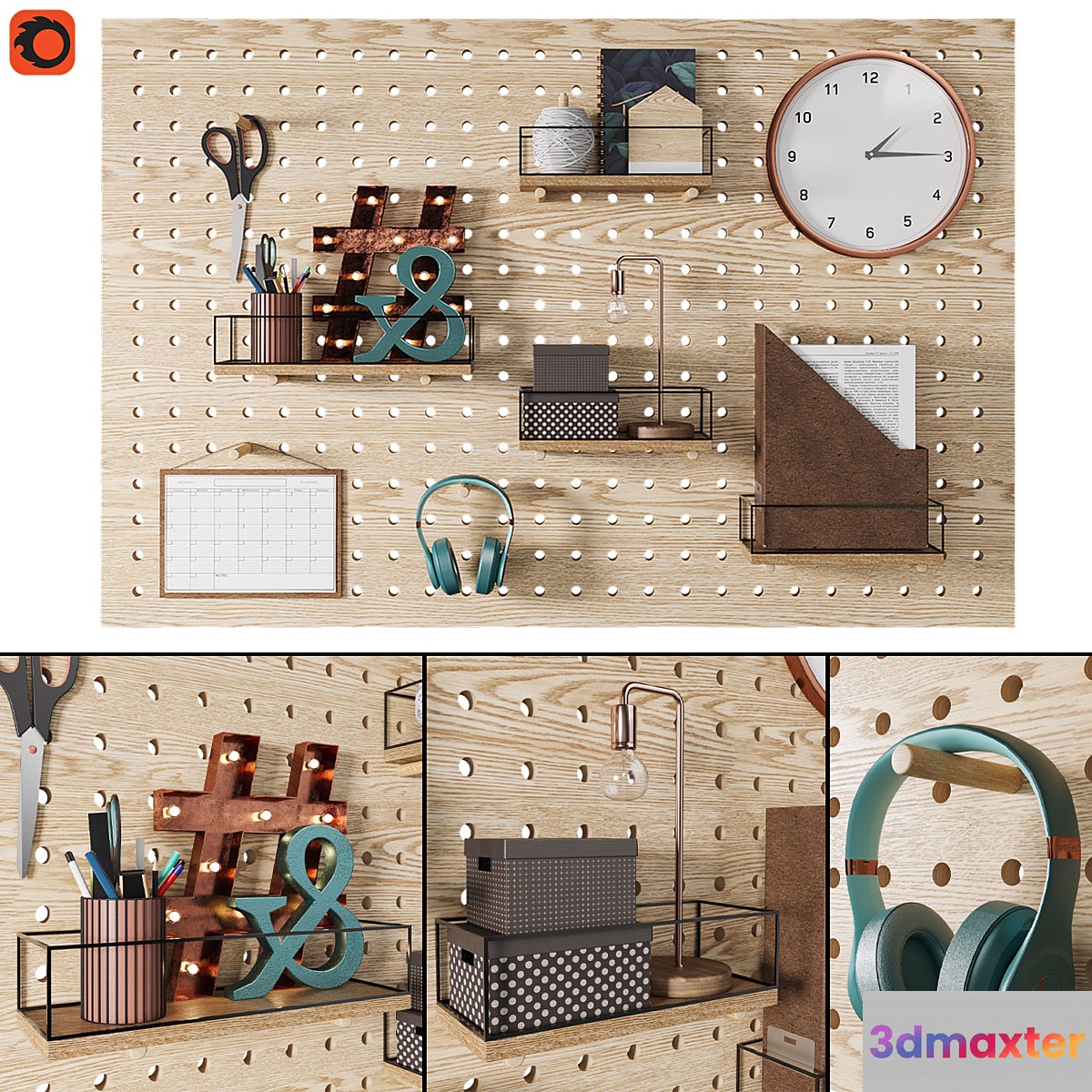 Perforated board organizer 2 - No.2