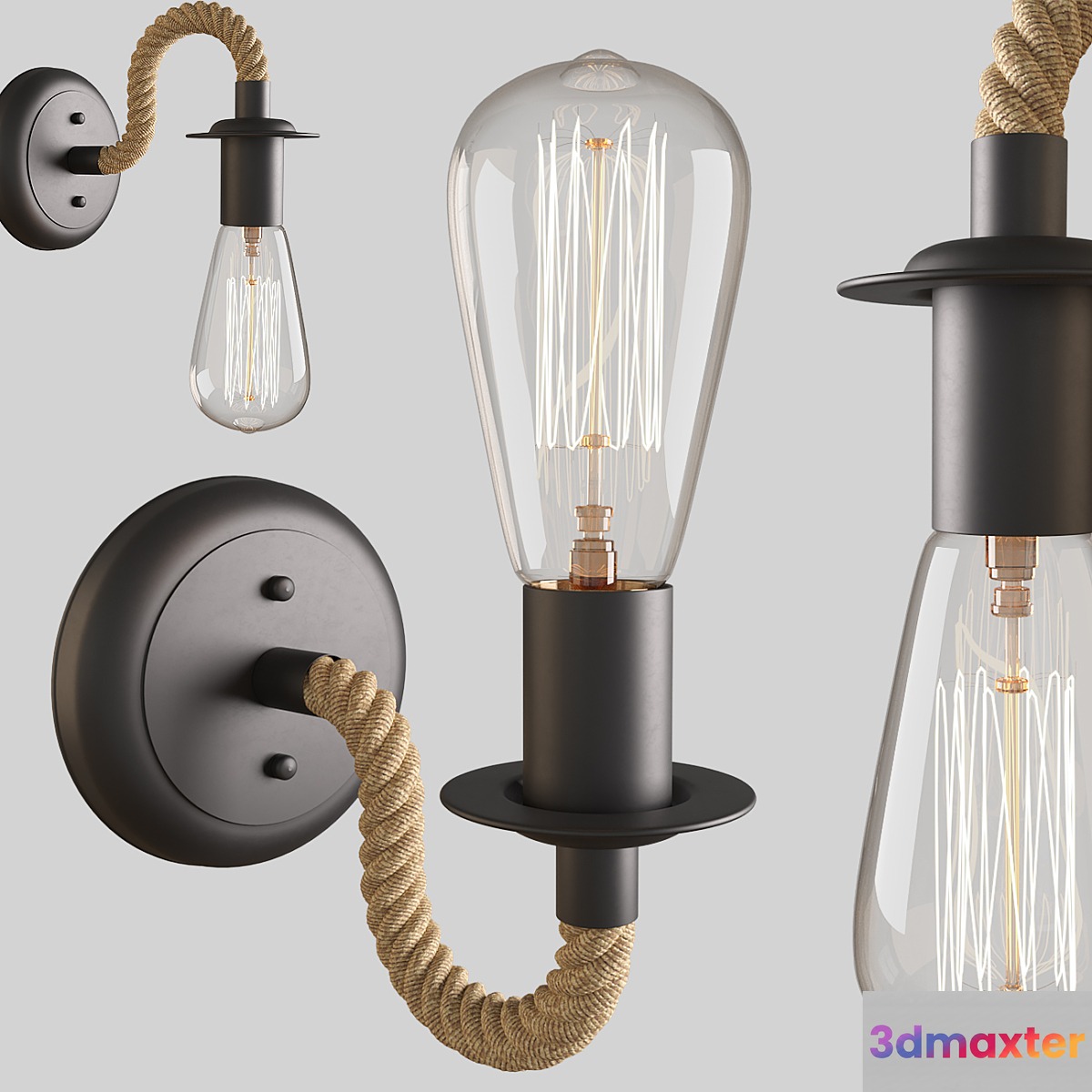 Retro wall lamp sconce 3D Max
