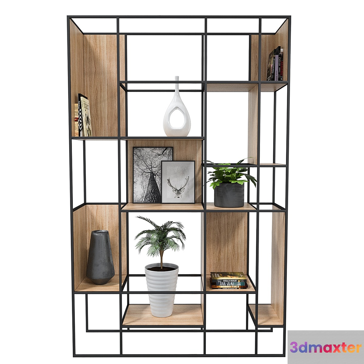 Loft shelving unit 3D Max