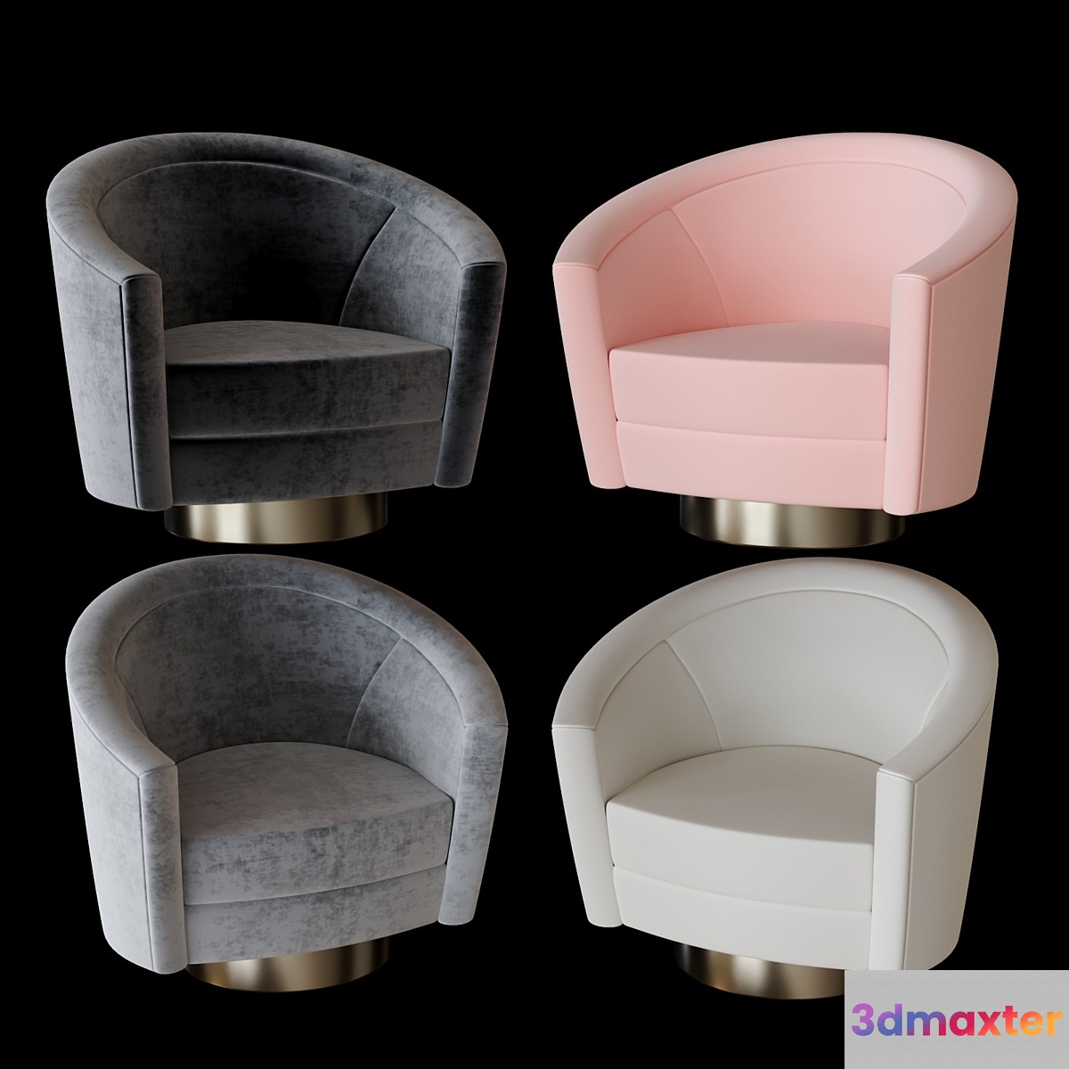 Swivel Chair Catene Eichholtz 3D Max