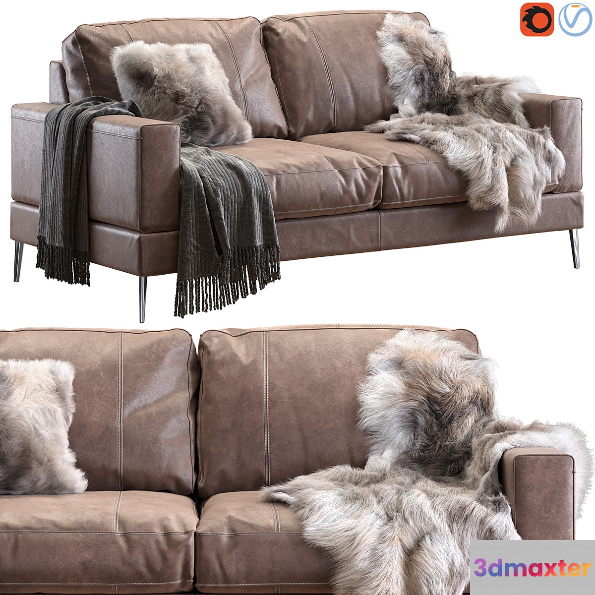 Capri sofa 183 cm #2 3D Max
