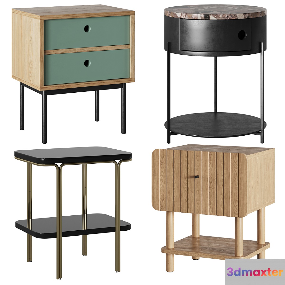 Bedside table Nyjo Groove Talbingo Luxore