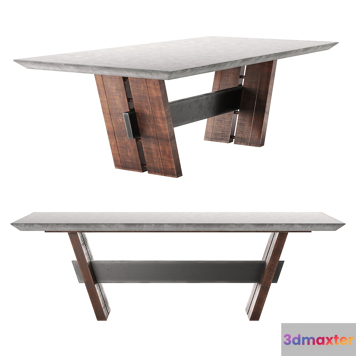 Bonham Dining Table in Dark Gray Bonham Dining Table in Dark Gray