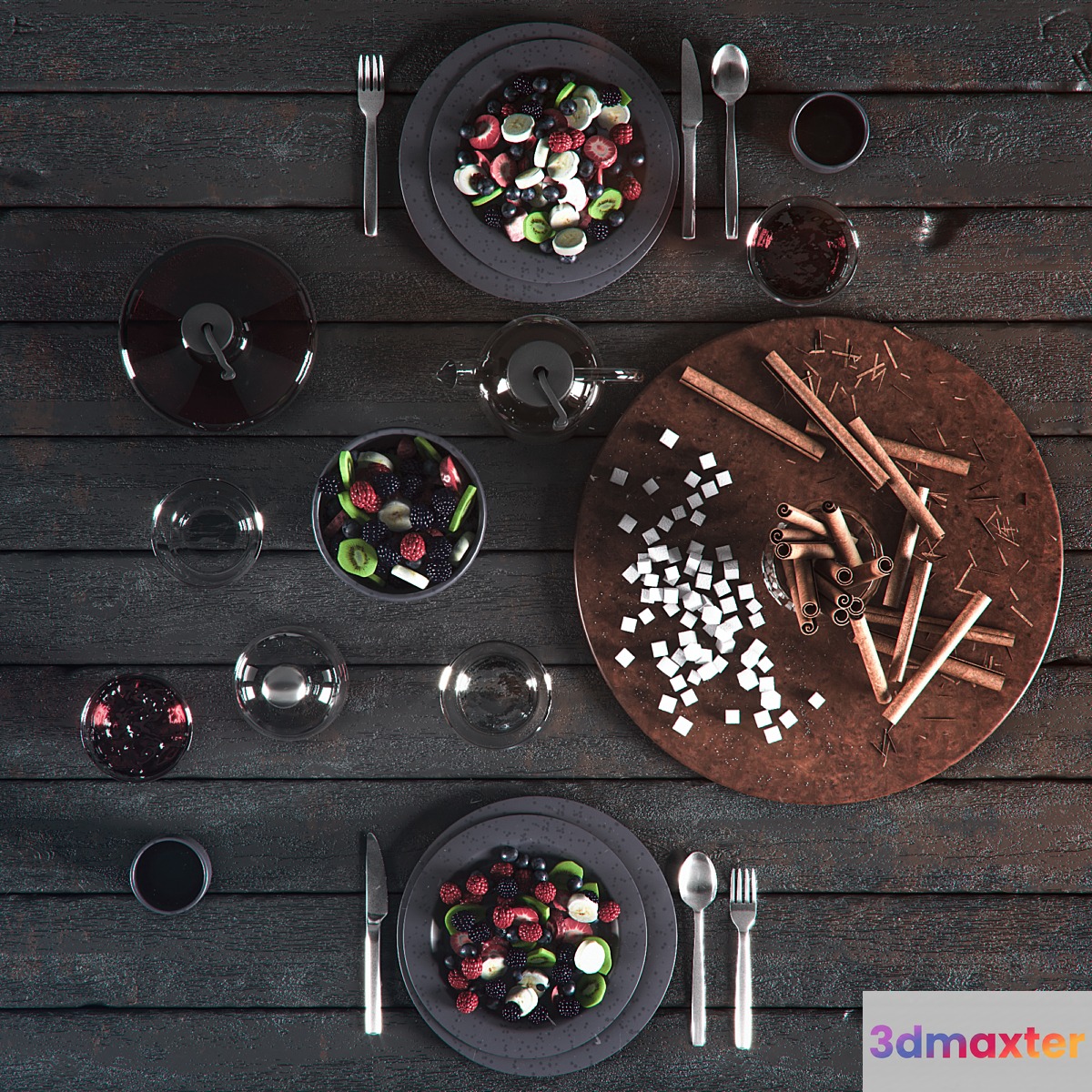 Table setting in black colors - No.2