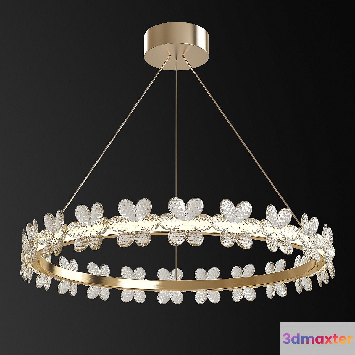 Italian single ring living room pendant light 3D Max