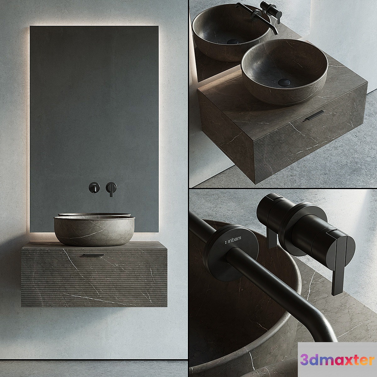 Inbani Grate 03 Vanity Unit Set 1