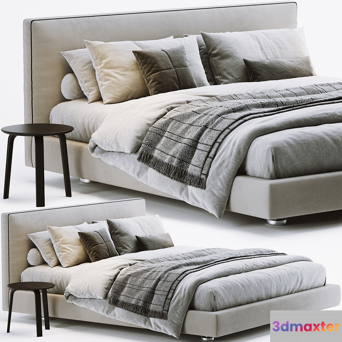 B&B Italia Richard Bed 3D Max