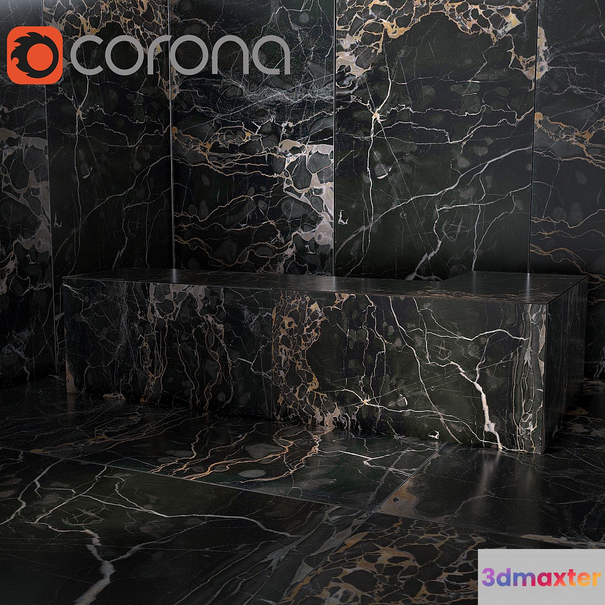 Nero Portoro Porcelain Tile