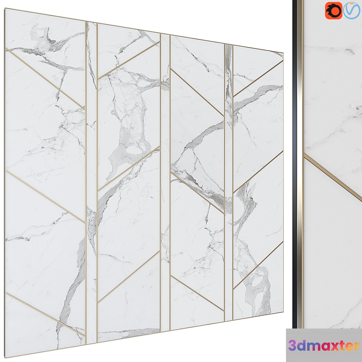 Decorative wall panel 18 3D Max