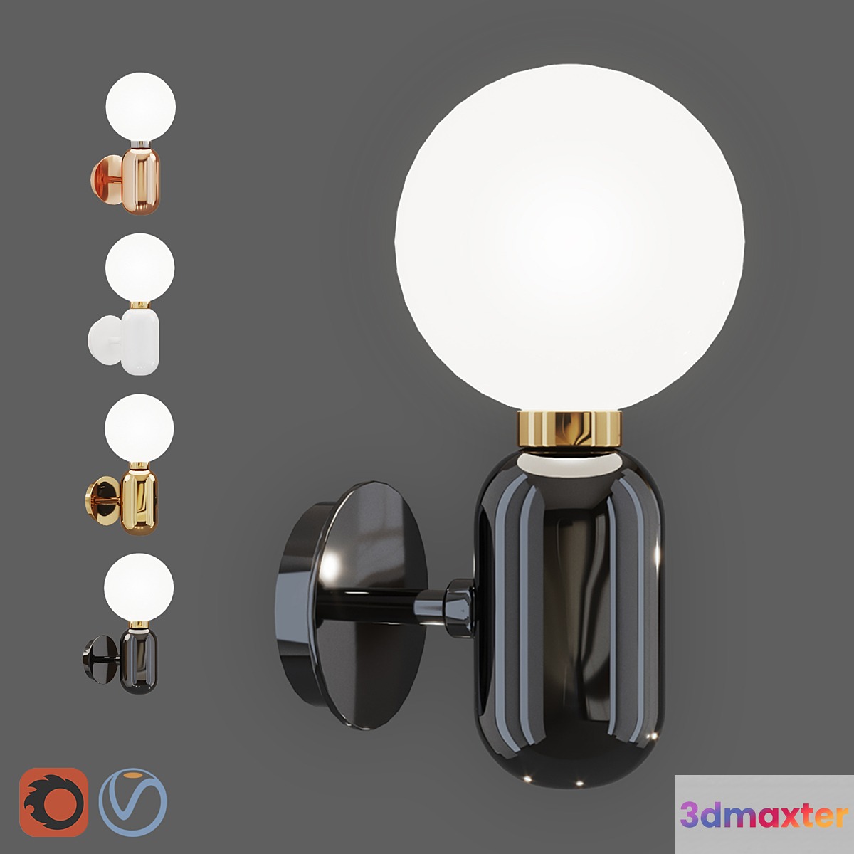 Parachilna Aballs Lamps - Wall Lamp 3D Max