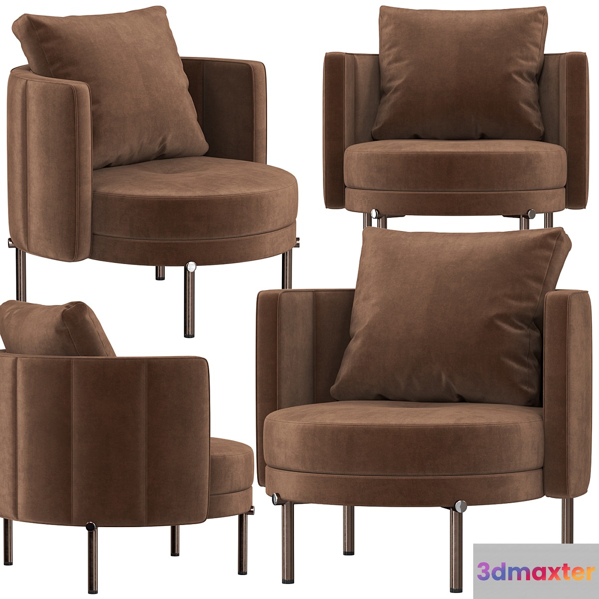 Armchair Minotti Torii 3D Max
