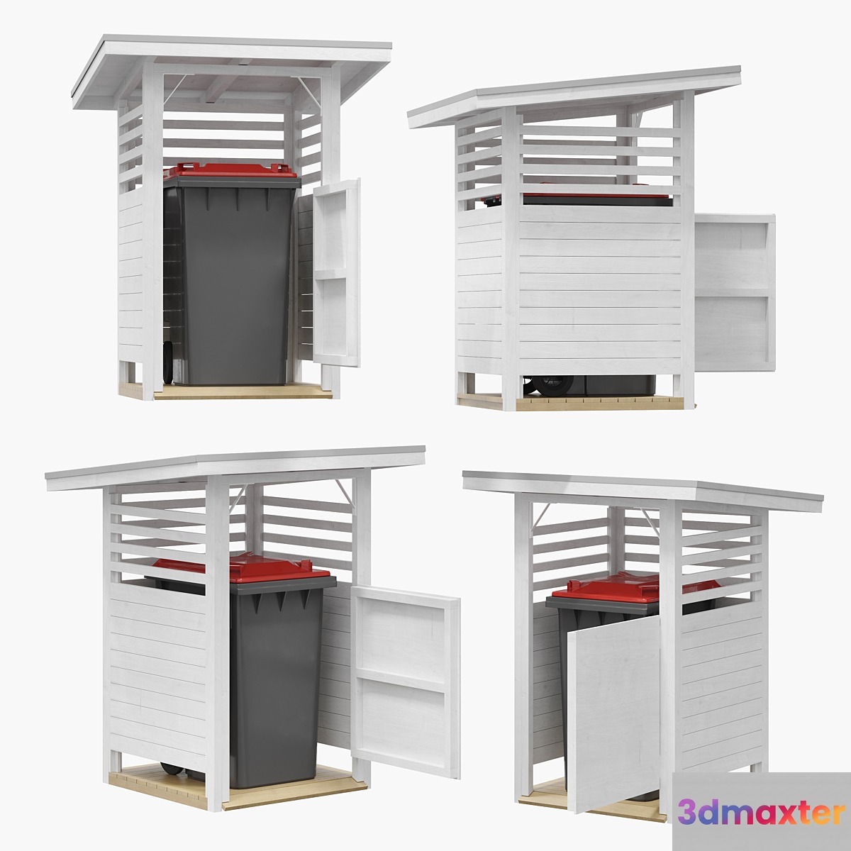 Wooden trash can house - No.2