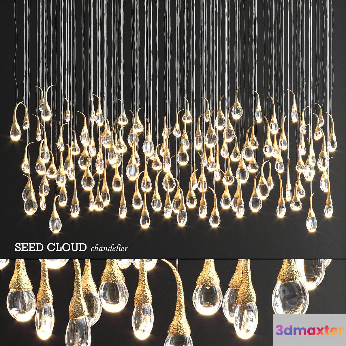 Seed Cloud 112 buds Chandelier by Ocher - No.3