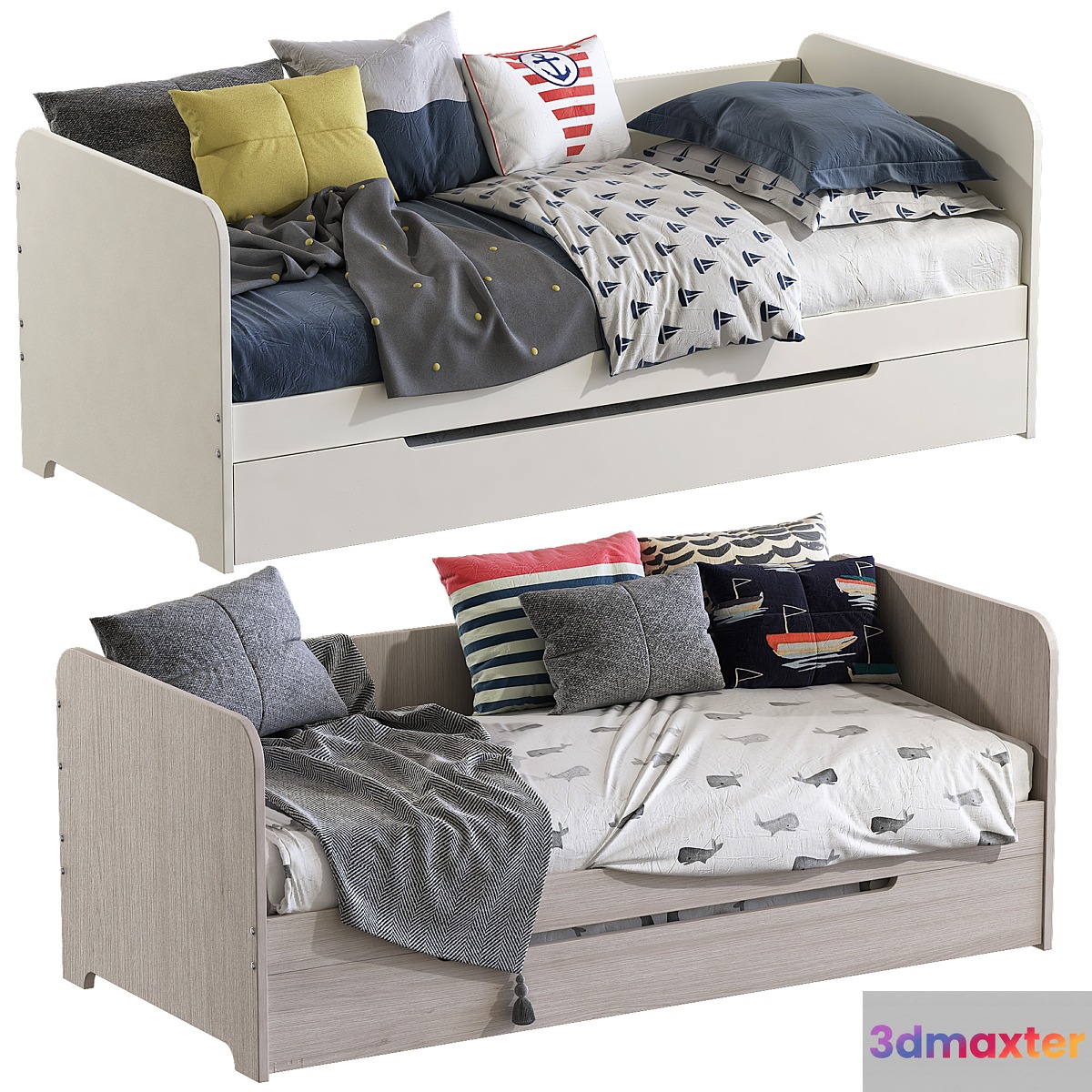 Banquette Lit Gigogne Bed 3D Max