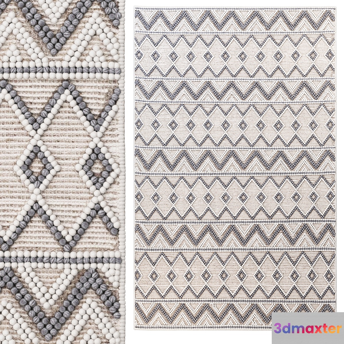 Pirlo Boho Farmhouse Wool Area Rug - No.4