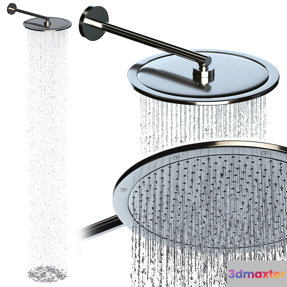Overhead shower 350 1jet with shower arm 3D Max