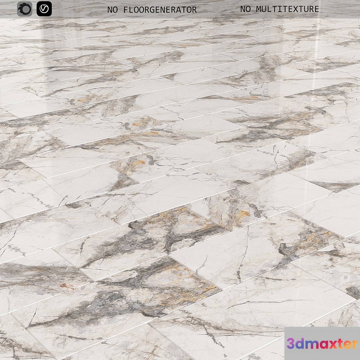 milan polished marble effect porcelain 3D Max